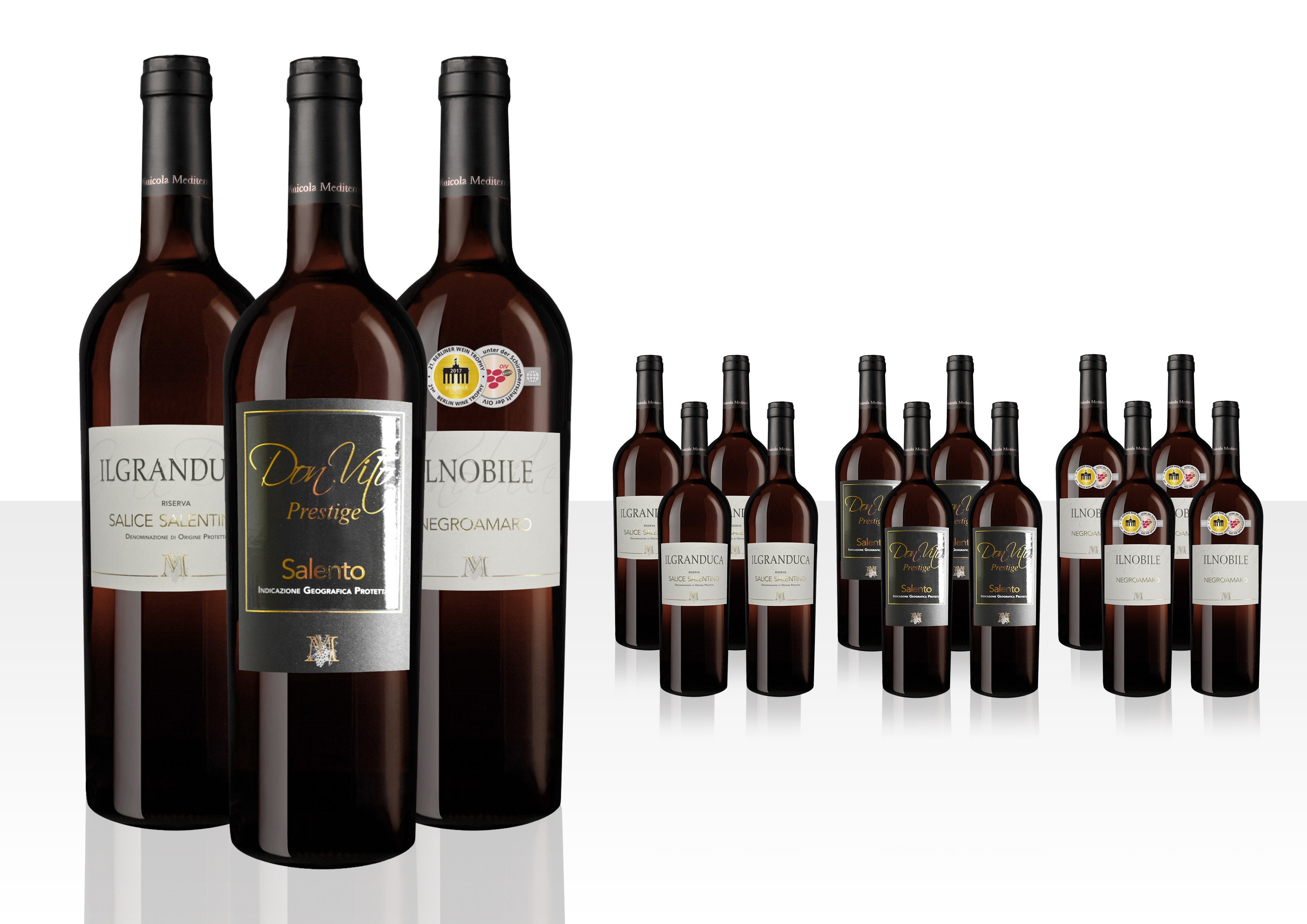 Best of Mediterranea 12er -Vino - Weine Weinpaket Wein, Weine - Premium Delicato ,Weinhandel,Qualitätsweine