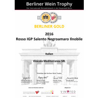 Urkunde Goldmedaille Berliner Wein Trophy 2017
