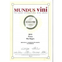 Urkunde Goldmedaille Mundus Vini 2019 FRN 2015