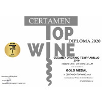 Urkunde Topwein Goldmemaille 2020