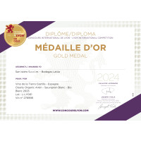 Urkunde Clearly Organic Airén-Sauvignon Blanc 2023 Lyon Goldmedaille 2024